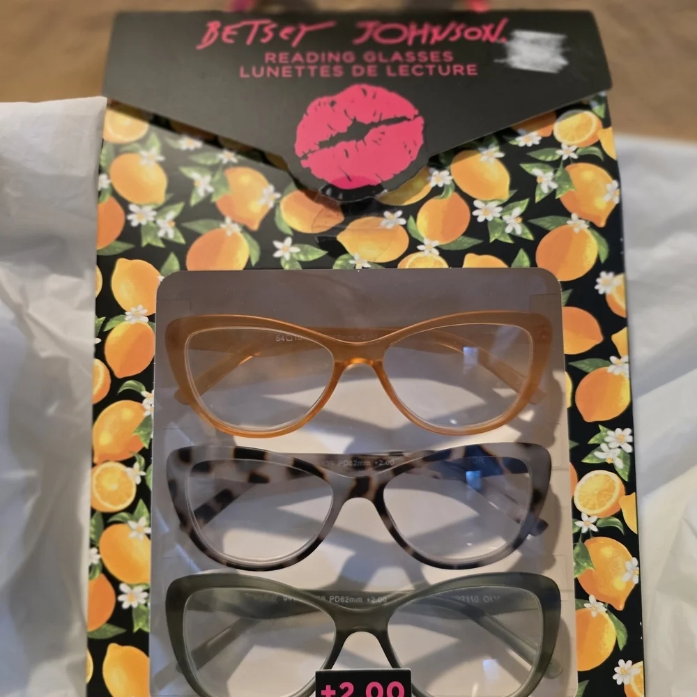 Betsey Johnson Reading Glasses Set - Brown, Gray, Black